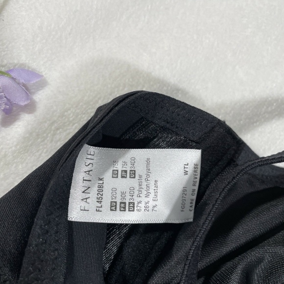 NWT Fanatasie [ 34DD US] Smoothing Seamless Underwire‎ Balconette Bra Black - Picture 10 of 11
